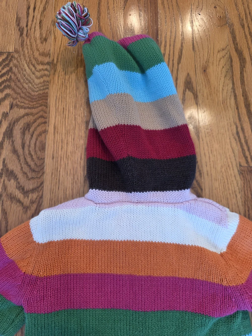 GAP Kids Multicolor Striped Hooded Zip Sweater